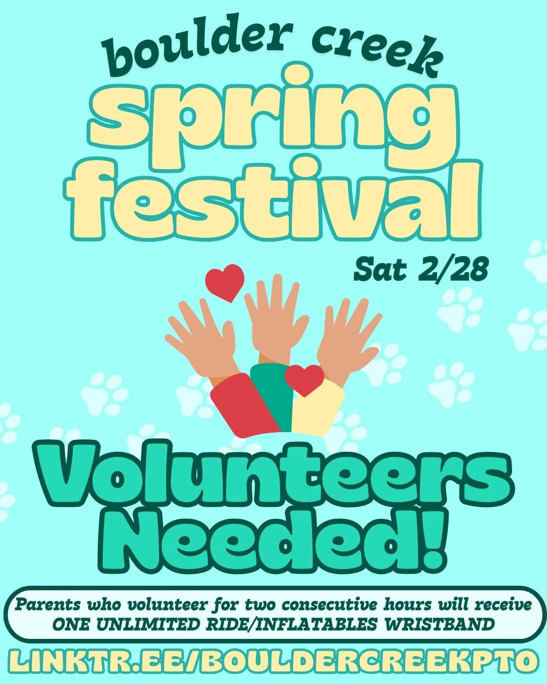 We are in need of many volunteers to help with the Spring Festival! 🍿 🎪

🔗 Sign up to help out! Link in bio.

Adult volunteers will be paired up with a high school volunteer to help and supervise. Adults who volunteer for two consecutive hours wil