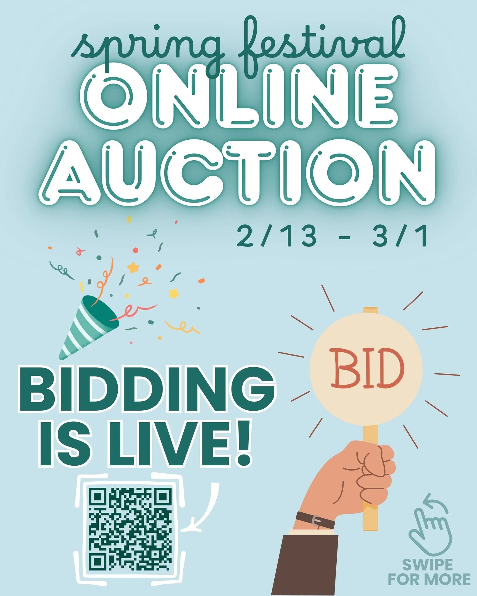 The BC Spring Festival Silent Auction is LIVE! 🐾 🎉 🎪

Check out all the amazing items:

⚾ Diamondback Tickets
🌴 A trip to the Maldives 
⛳ Golf Packages
🤸&zwj;♂️ Uptown Jungle Passes
🛩 Southwest Airline Tickets
🤸&zwj; Skyzone Packages
🌅 Local 
