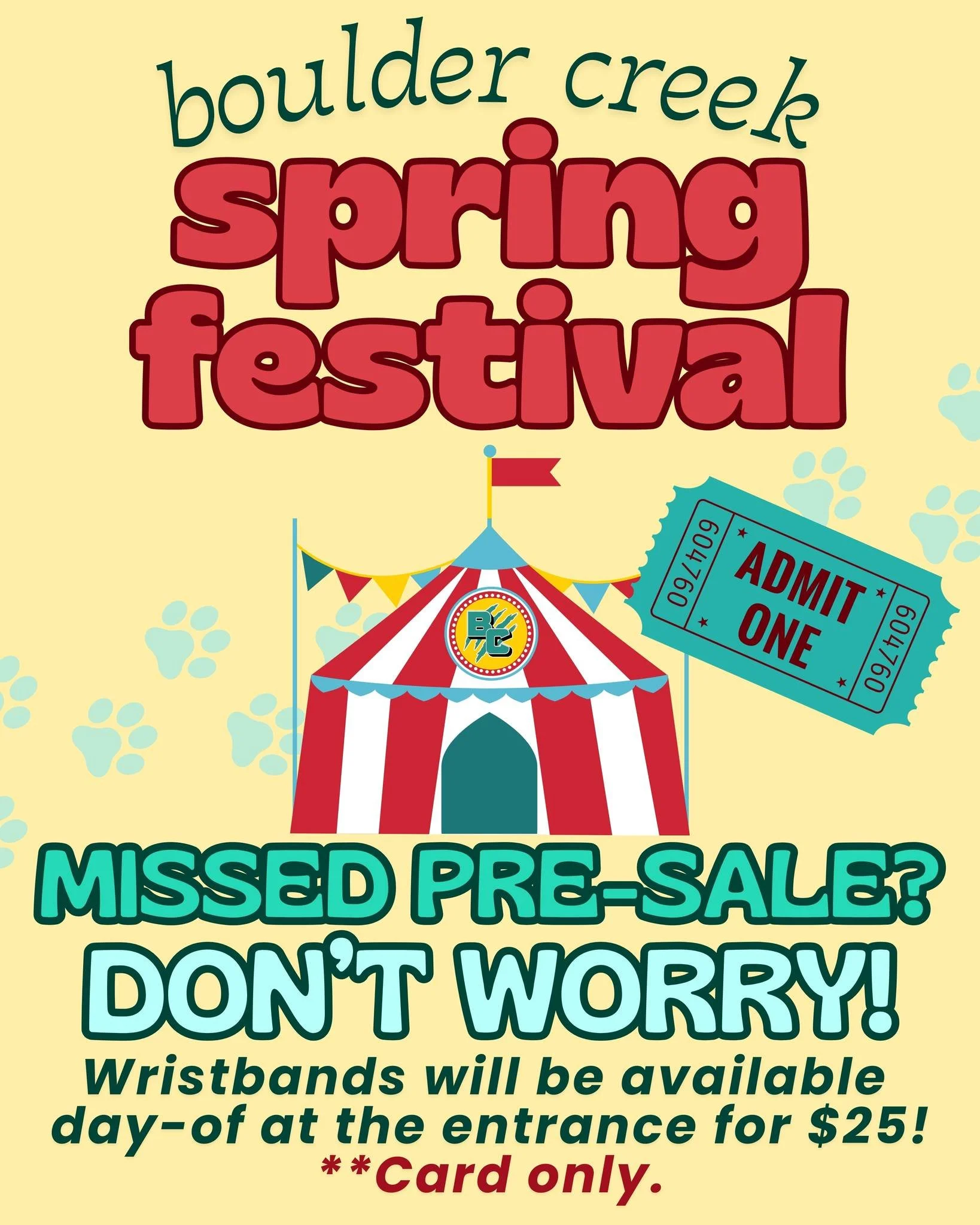 Missed pre-sale? Don't worry, wristbands are STILL AVAILABLE to purchase day-of! 🎉
You can grab a wristband at the entrance for $25. *Card only!