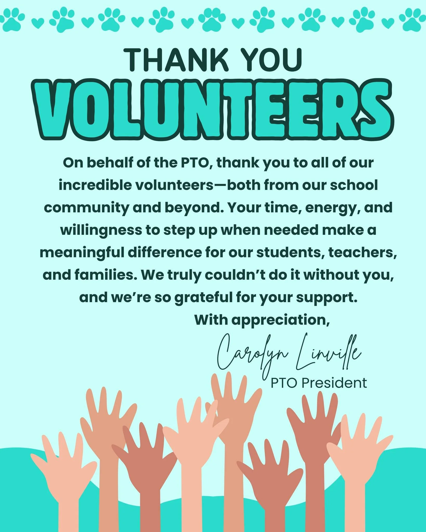 Happy Volunteer Appreciation Week! Our school wouldn't be the same without the amazing community we have here. Thank you for all the ways you partner with us in supporting our Bobcats. 🐾