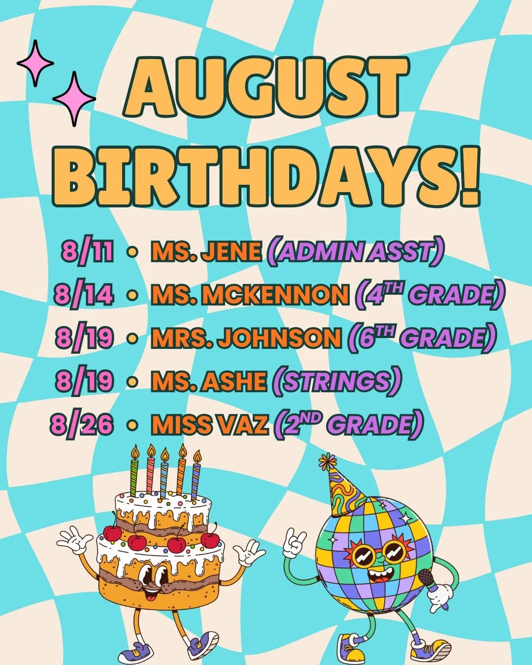 Join us in celebrating the amazing teachers and staff members with August birthdays! 🥳💙 We hope your birthday month is filled with happiness, laughter, and lots of celebration!
Help us wish them a very Happy Birthday in the comments below! 👇