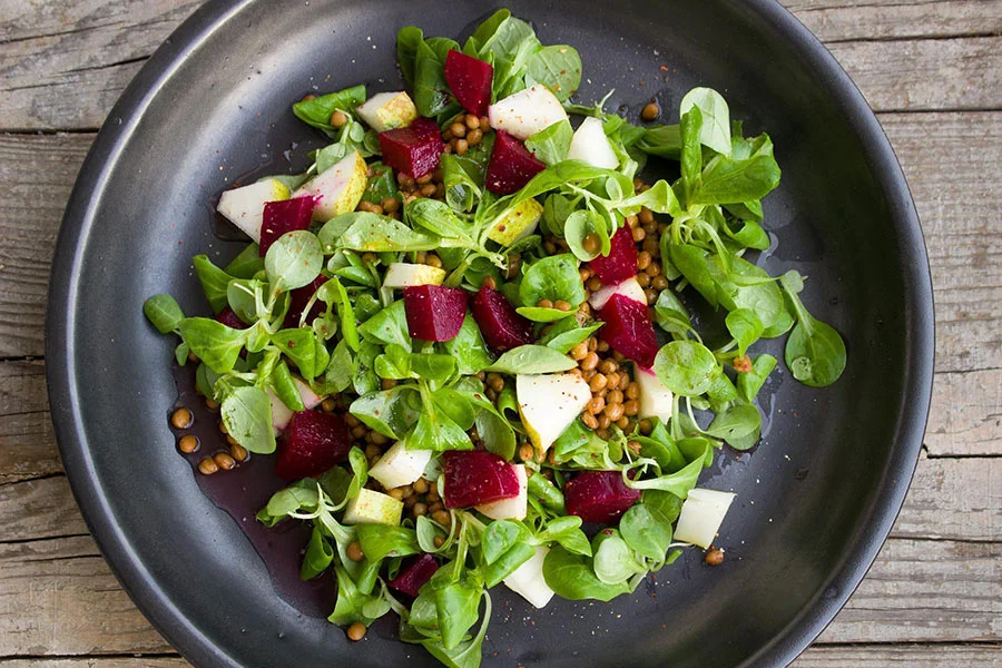 Harvest Pear, Beetroot and Walnut Salad