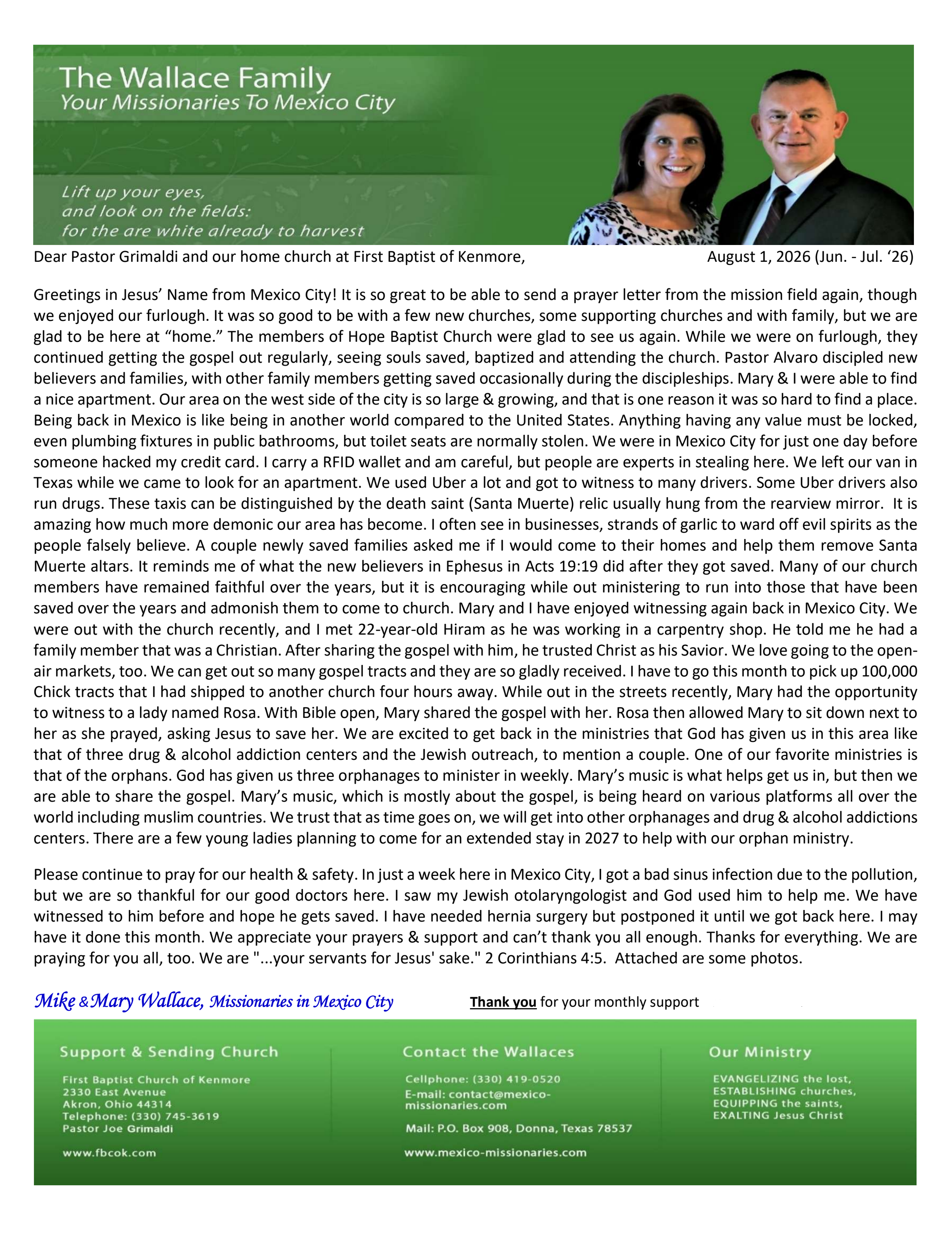 FBCoKenmore -Wallace Prayer Letter Mexico City August 2026 June and July-1.png