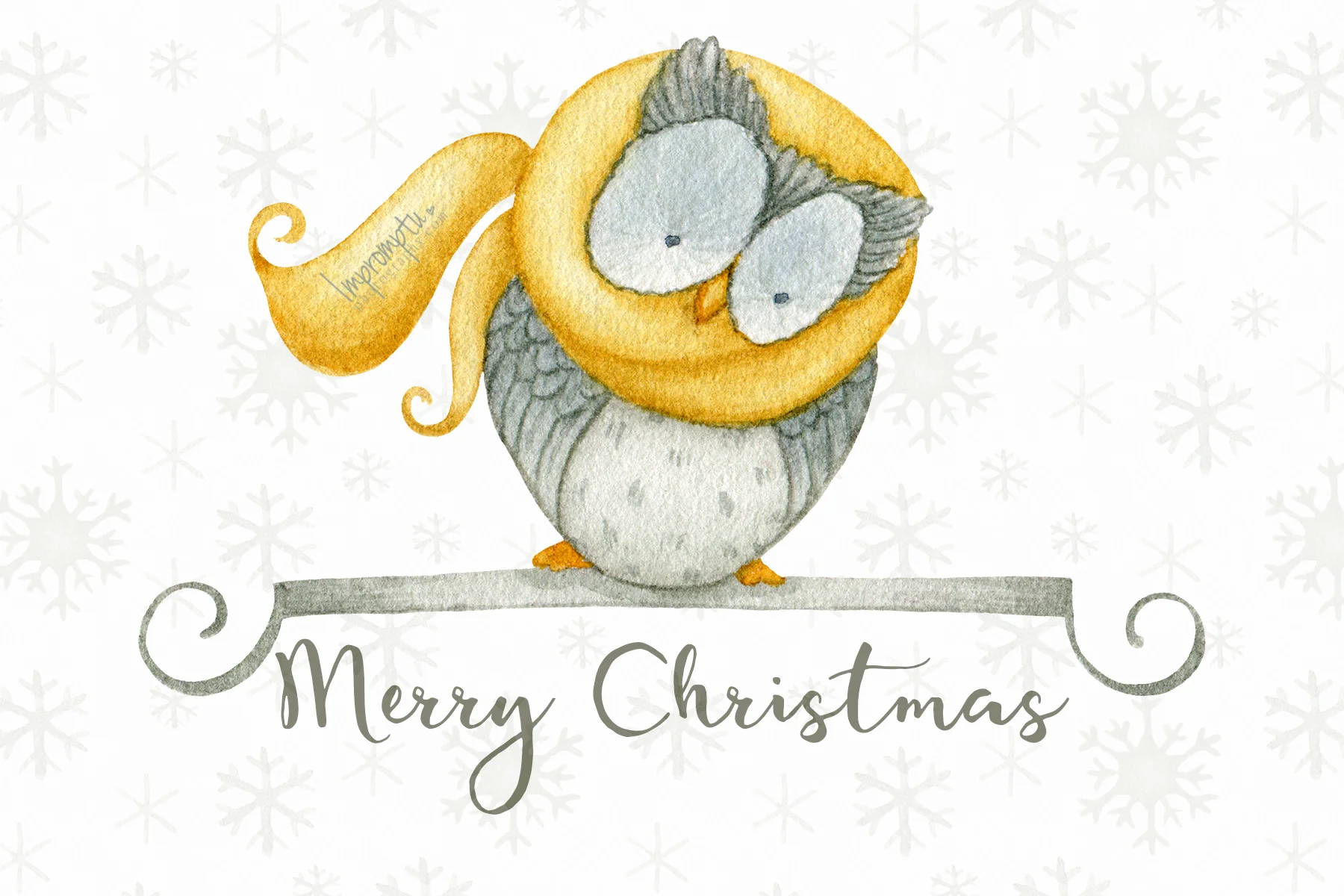 Owl wishing a merry christmas ©ImpromtpuPhotography .jpg