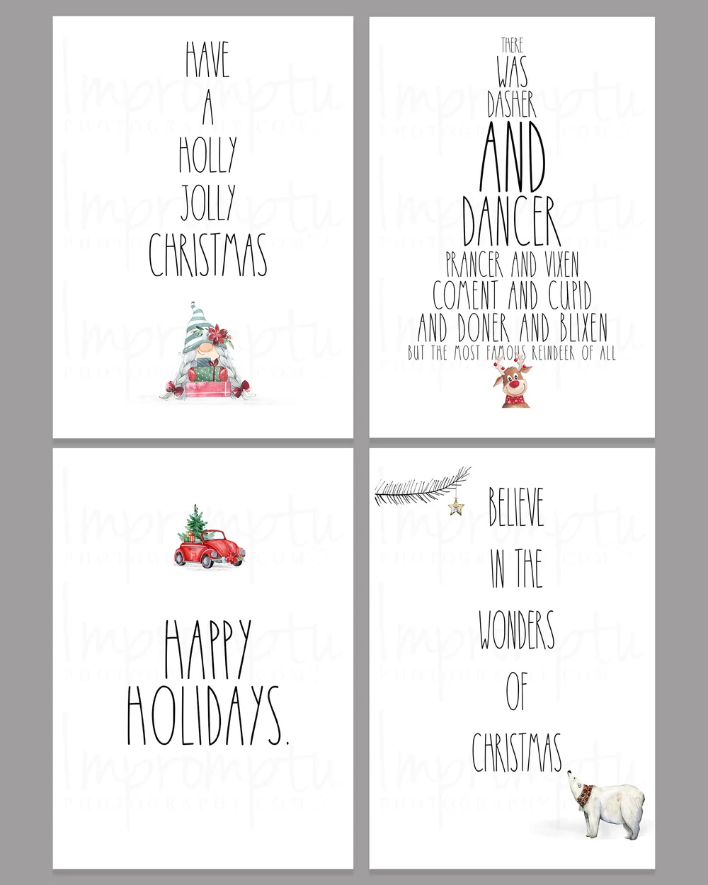 Need some Rae Dunn Inspired Cards for Christmas? — Impromptu Photography