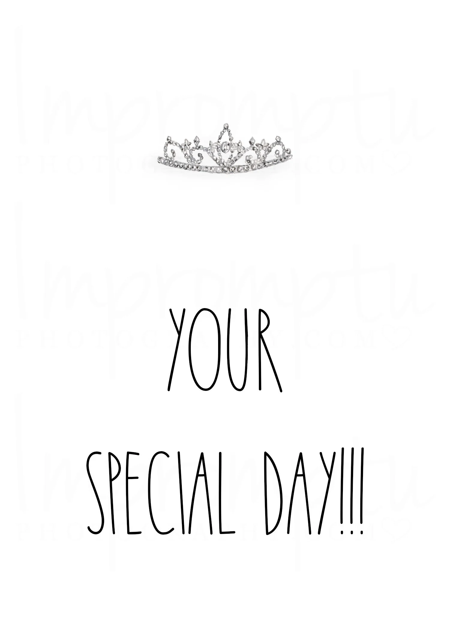 rae dunn inspired printable birthday card 5x7 your special day tiara impromptu photography birthday printable cards