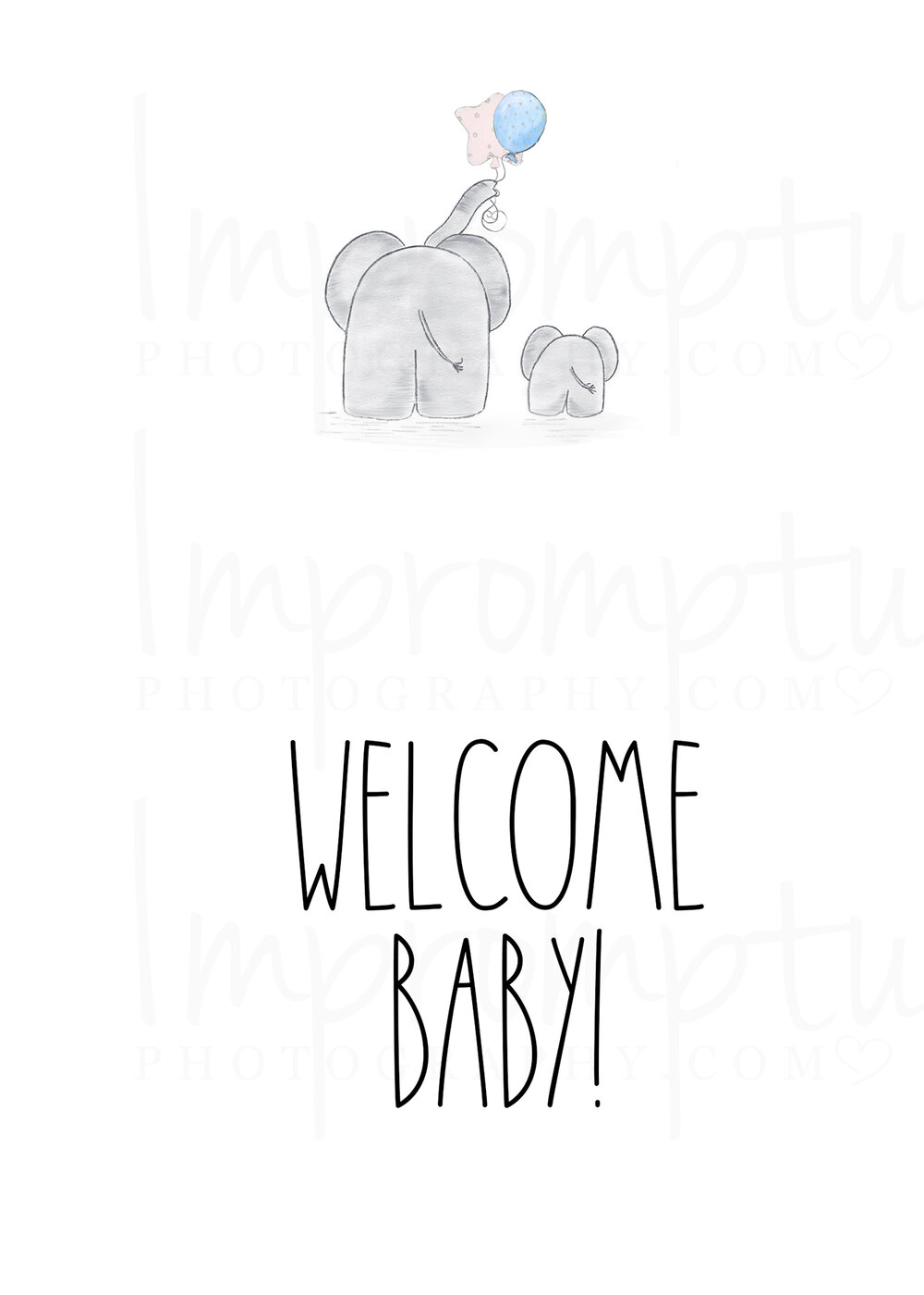 Dunn Inspired-Baby-Welcome Baby-Printable Card Impromptu Photography