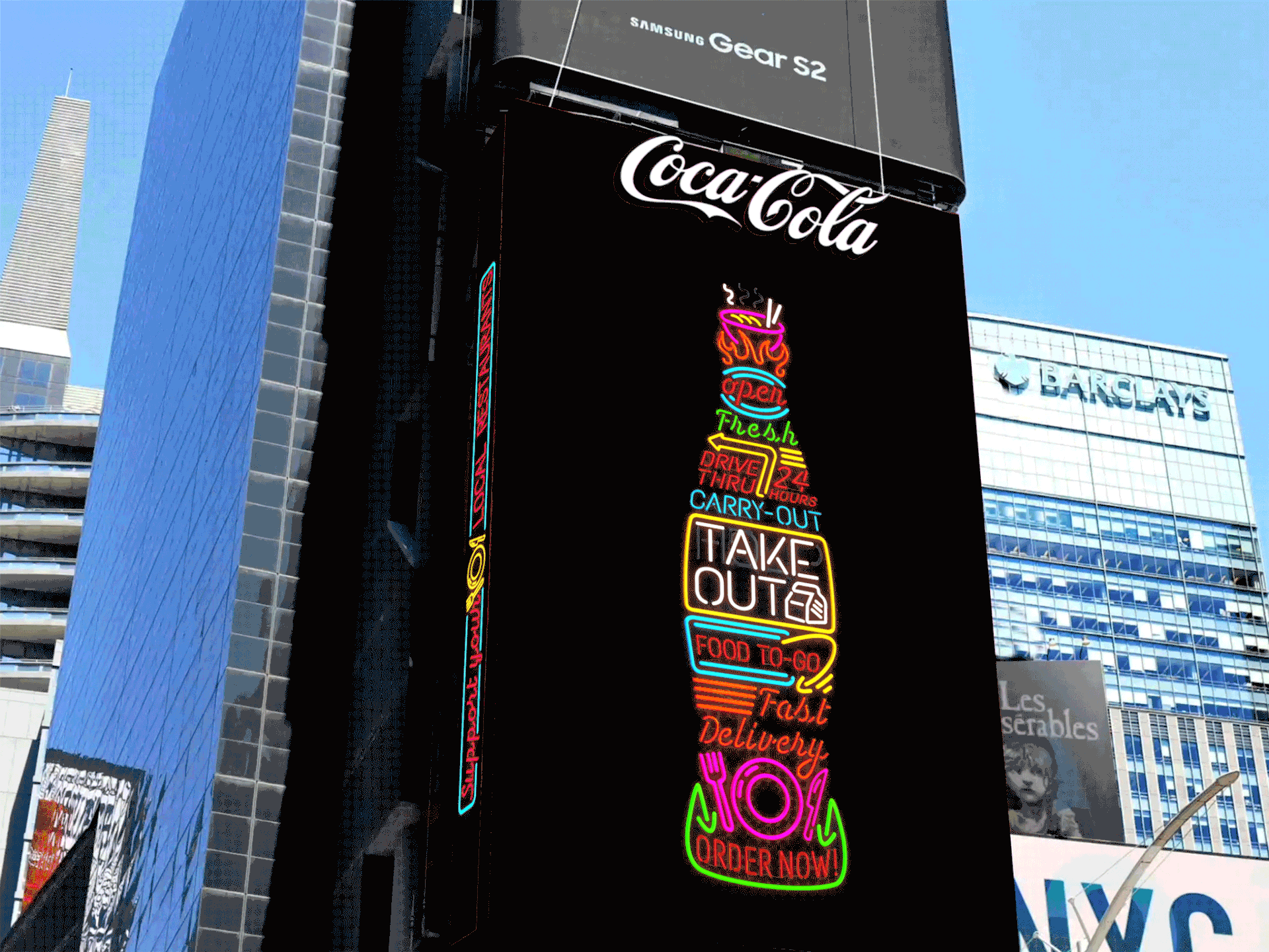  During the pandemic, we used Coca-Cola’s brand platform to give New York’s struggling restaurants some much needed love. The inspiration of a classic neon ‘open’ sign felt like the perfect symbol for both NYC and these small shops. Because the best 