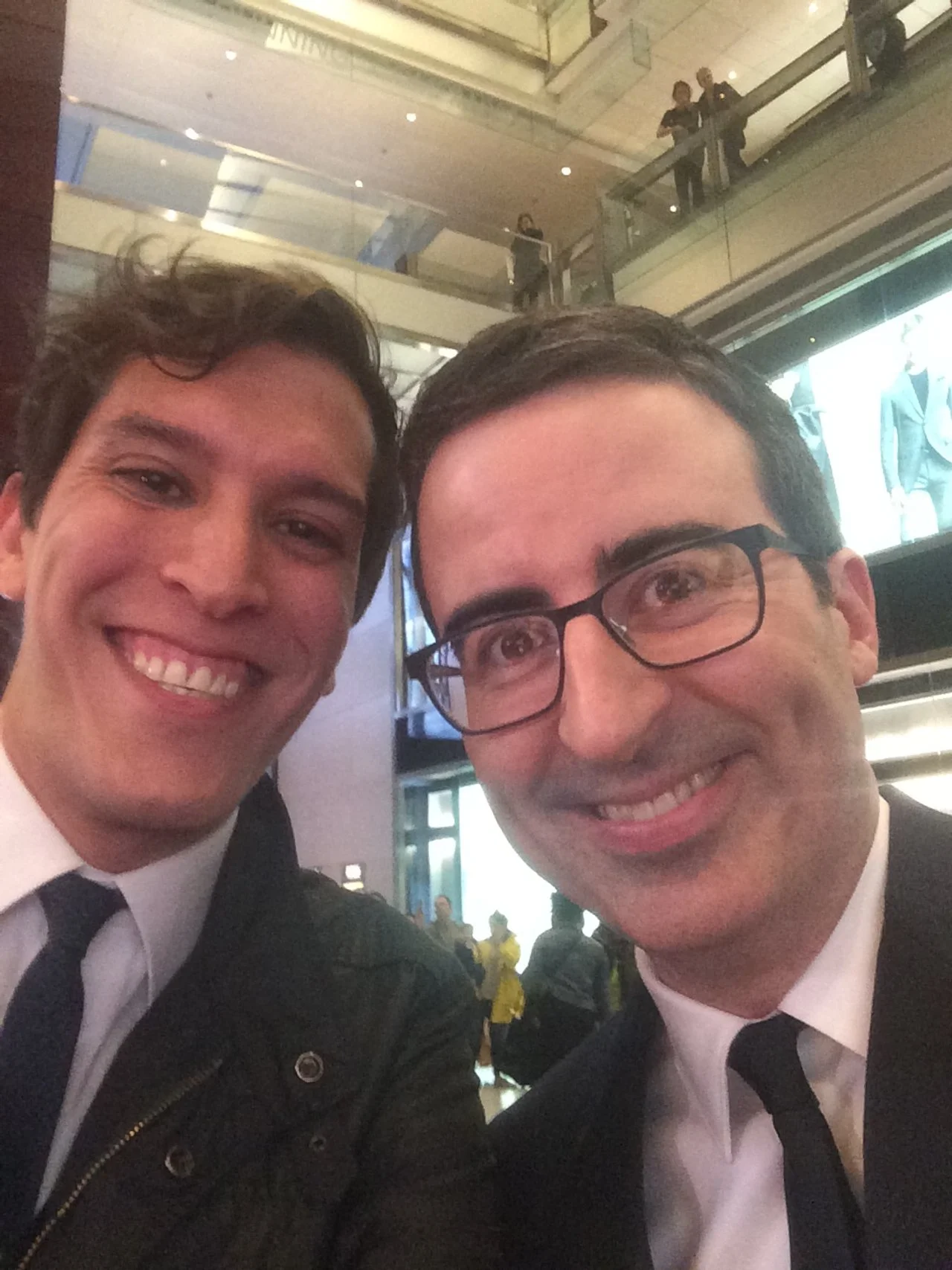 After interviewing American Comedian John Oliver at a TIME Gala in NYC.