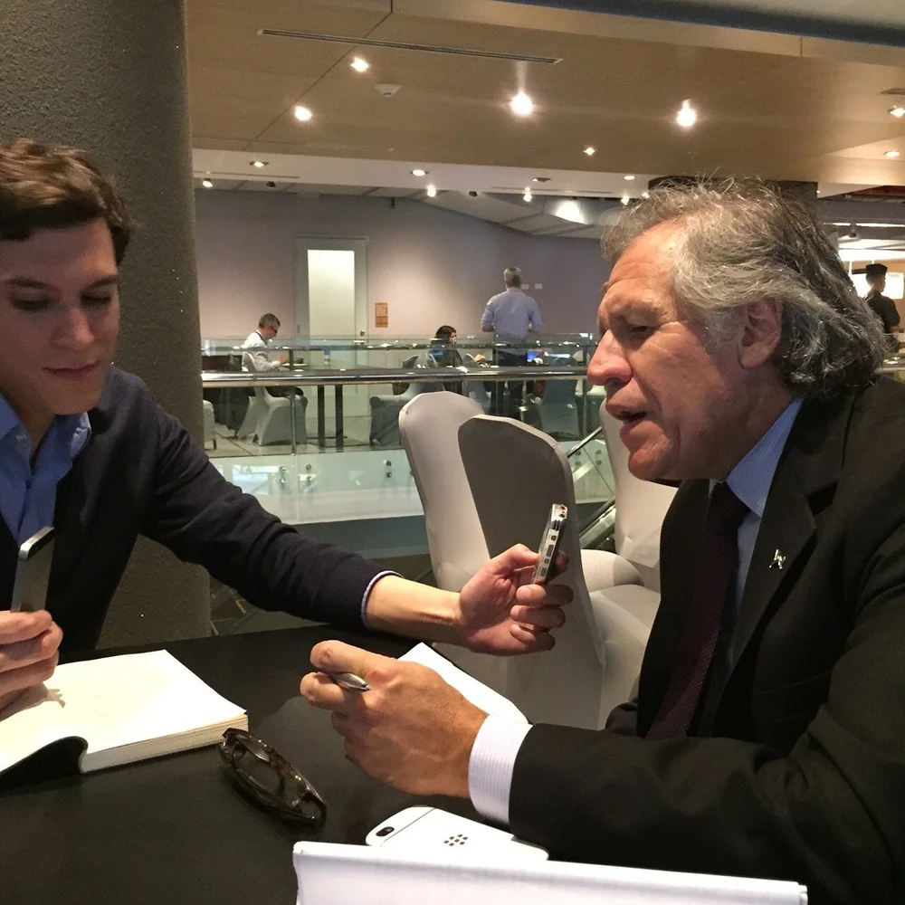 Interviewing Luis Almagro, OAS's Secretary General at the time.