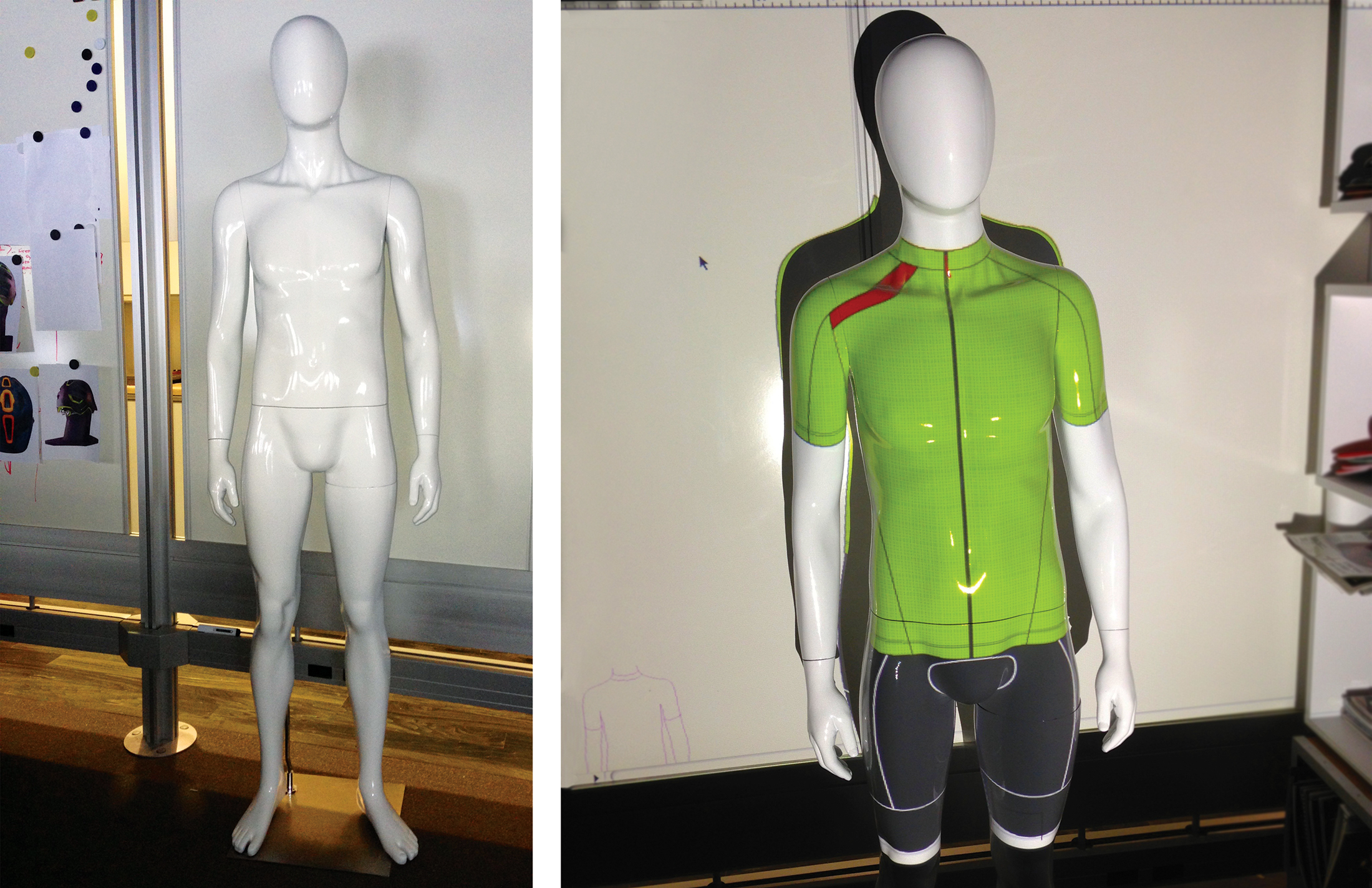 Looking for a new, more connective way to ideate in 3D, I created this Dry Erase Mannequin. This tool quickly became a staple in early concepting and became a collaborative centerpeice between the design & development team. Recreating the team d