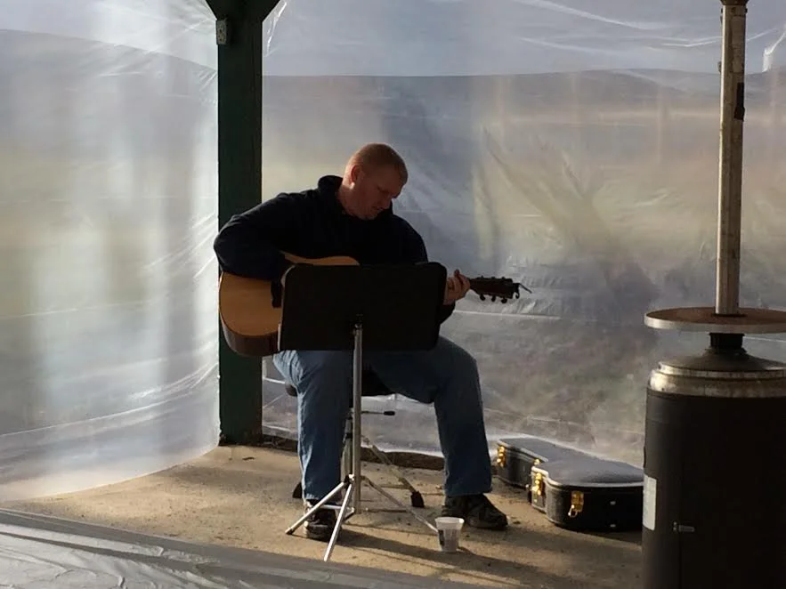 Josh Oakes playing guitar