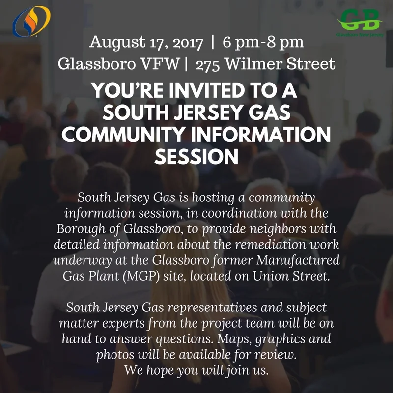 YOU’RE INVITED TO A SOUTH JERSEY GAS COMMUNITY INFORMATION SESSION