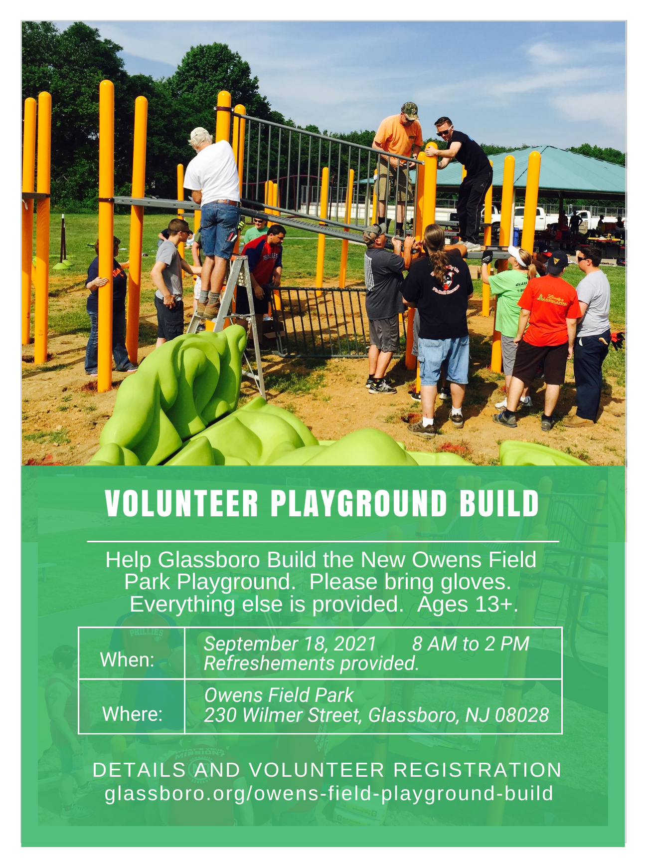 Owens Field Community Playground Build
