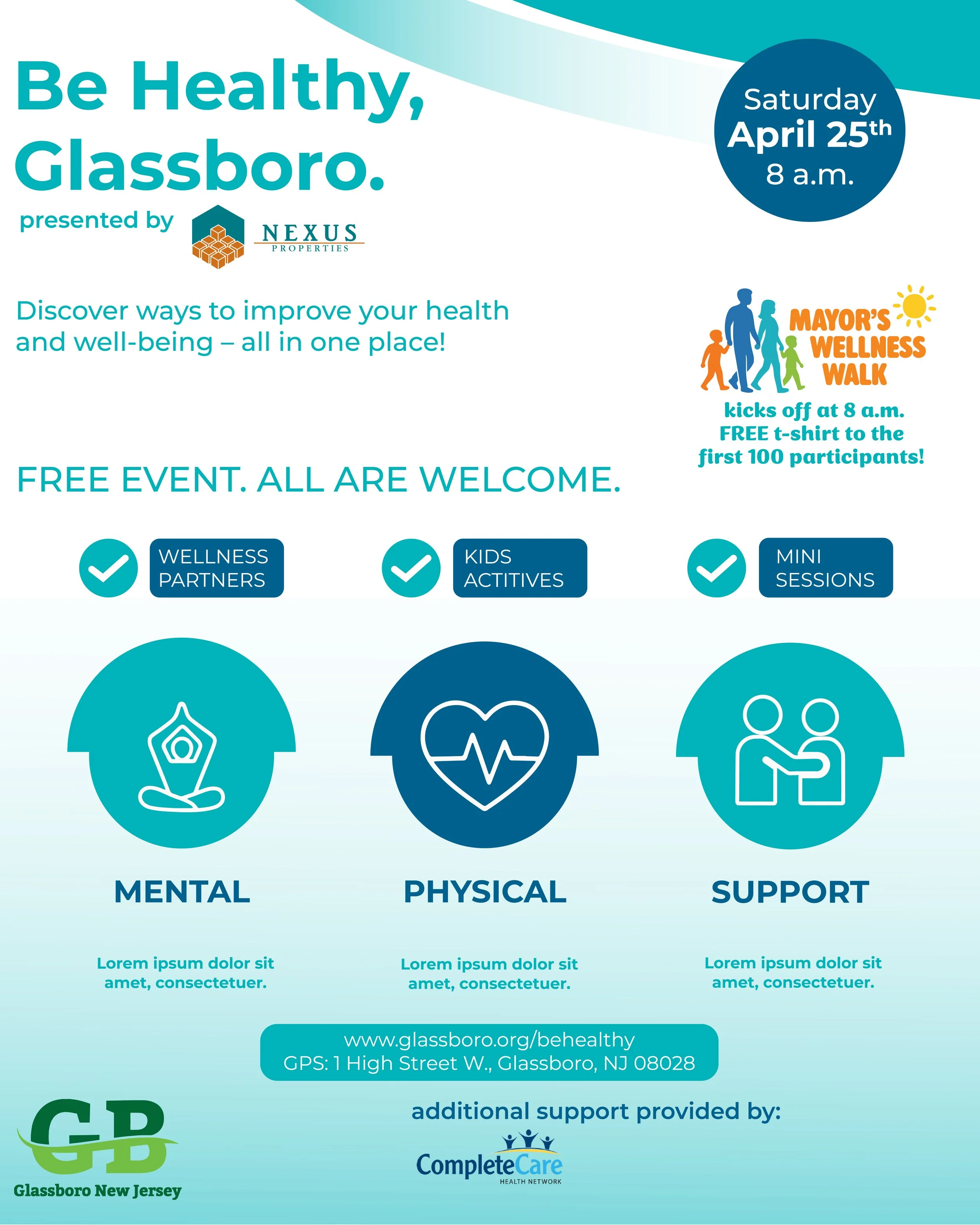 Be Healthy, Glassboro