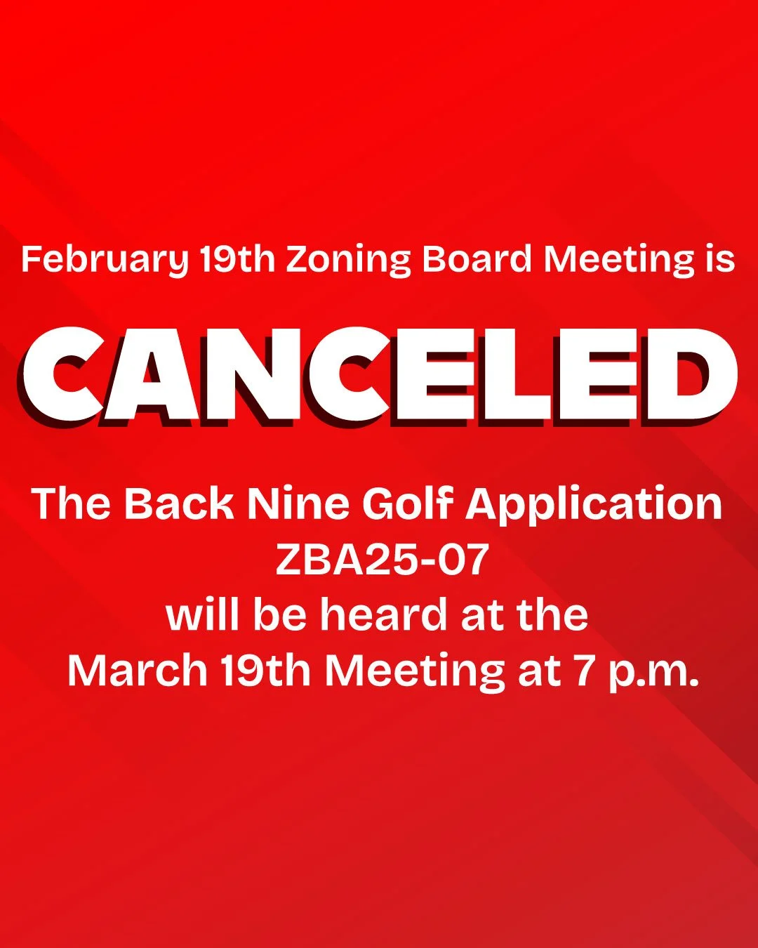 February Zoning Board Meeting