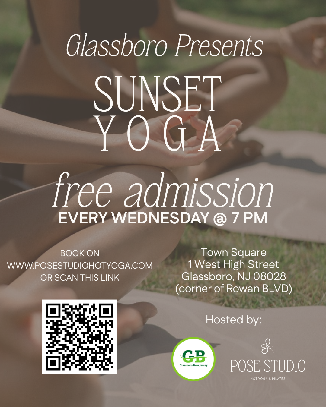 Glassboro Partners with Pose Studio to Offer Free Sunset Yoga in the Park