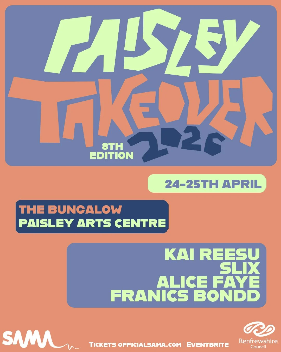 The first wave of acts for SAMA Paisley Takeover 2026