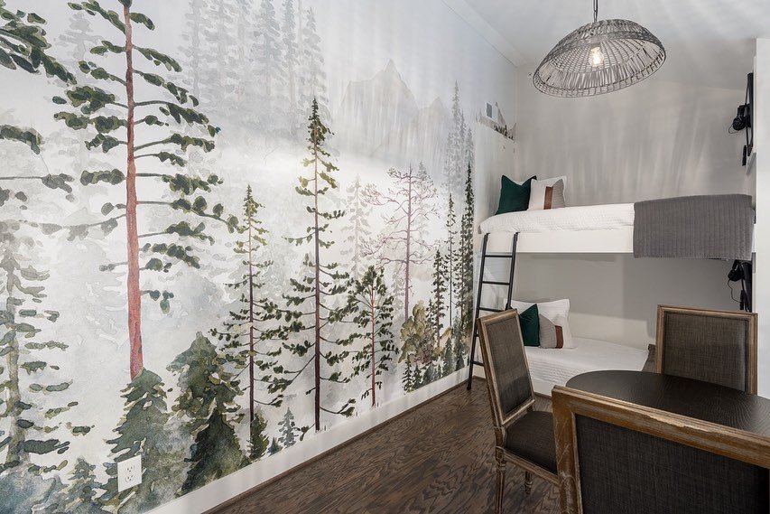 &ldquo;Burrowed within this two - bedroom suite is an additional bunk bed loft, strategically integrated to optimize both space utilization and aesthetic appeal. This layout ensures parents can find solace downstairs while their children slumber peac