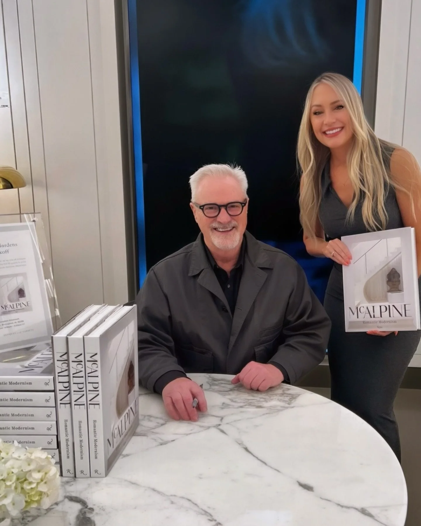 Bobby McAlpine book signing, Romantic Modernism. Thank you @visualcomfort &amp; @mcalpinehouse for the beautiful book!