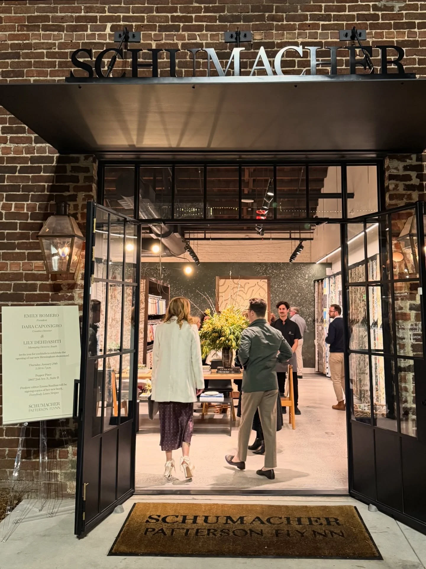 Thanks for the opening party invitation to your beautiful new space! @schumacher1889