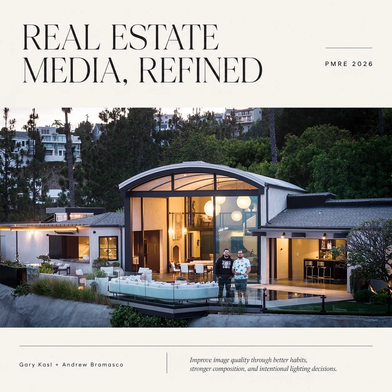 Pretty excited to finally share this!

This year, @andrewbramasco and I will be teaching a workshop at PMRE called Real Estate Media, Refined.

Over the last few months we&rsquo;ve spent a lot of time discussing what actually improves photography. We