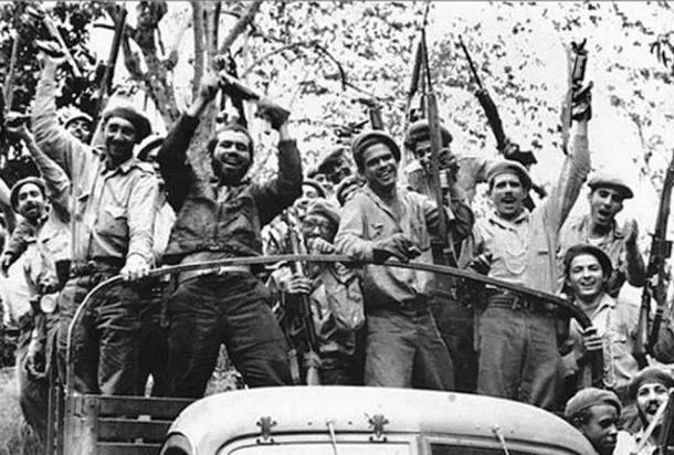 Cuban natives celebrating victory following the failed Bay of Pigs invasion.
