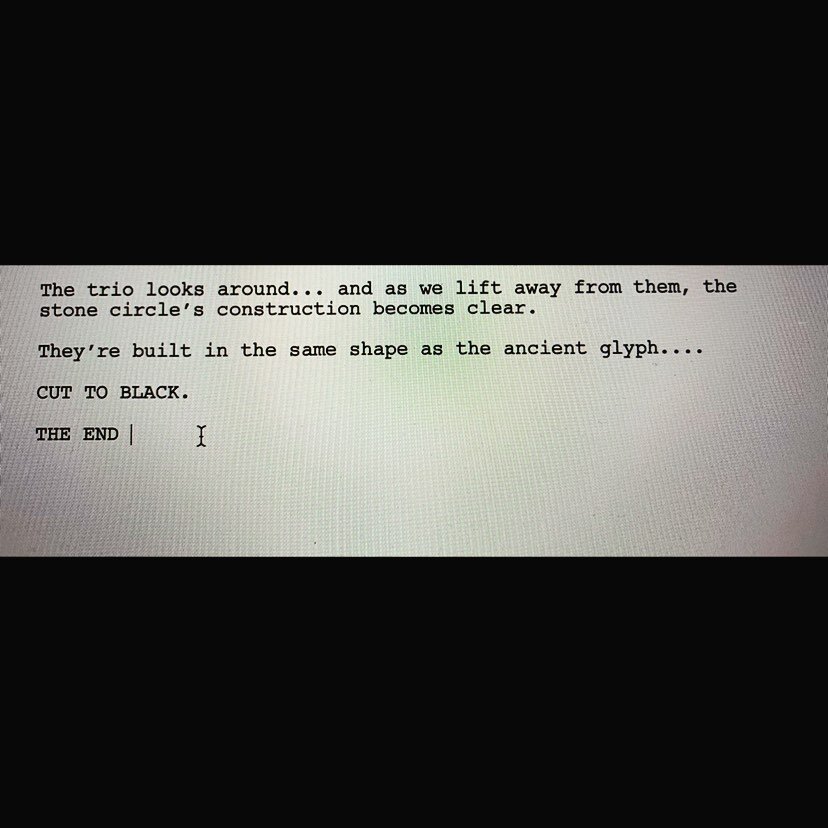 I fucking did it! Another feature finished. Hell yeah! Merry Christmas to me. It only took two years. But man am I happy to have made it to the end (of the first draft) haha. Whew. Now to take some fucking time off before I re-read and realize just h