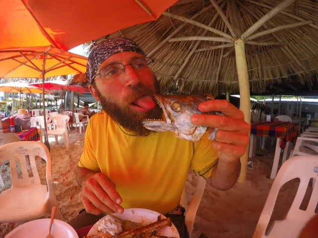 I considered fish wrestling as a form of exercise but they kept ending up in my belly.