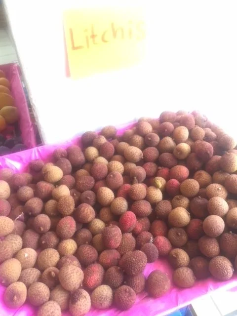We know that Litchis are in season because we asked the vendors why they are currently for sale all over the place. 