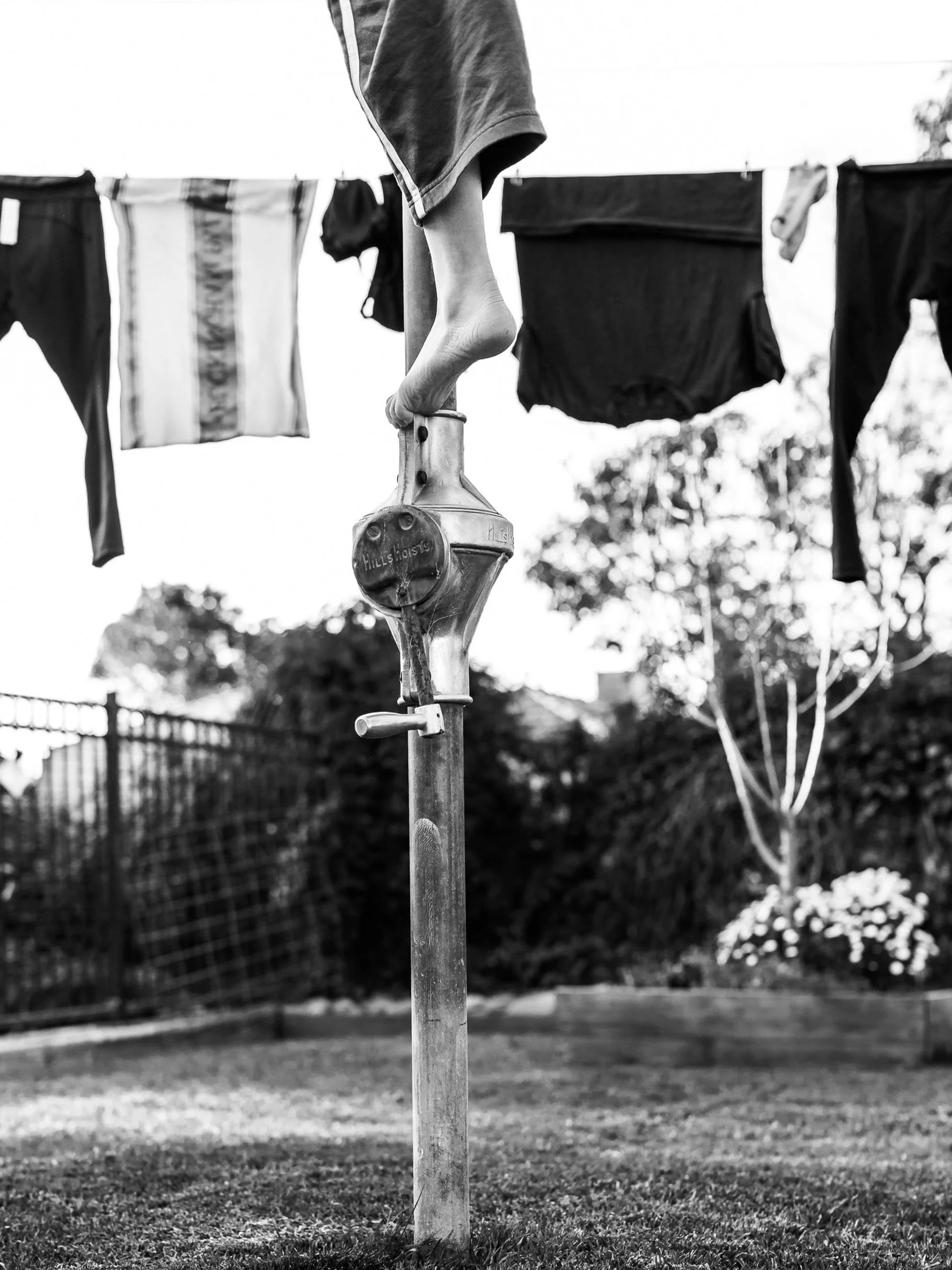Nostalgia: from n&oacute;stos (homecoming) and &aacute;lgos (pain or ache). 
A bittersweet emotional feeling. It mixes happiness from a fond memory with sadness because that past time or place is gone.

The Hills Hoist. Who had one growing up? Was it