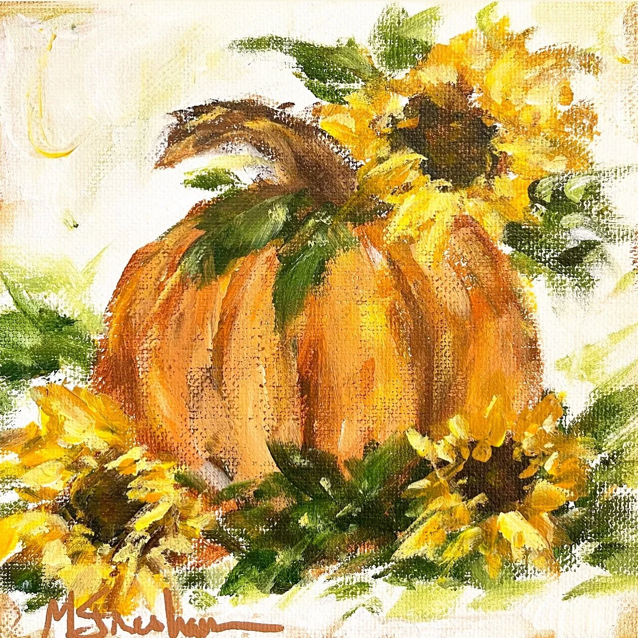 ✨It&rsquo;s pumpkin time y&rsquo;all! Now available in my Fall Shop with free shipping!🌻Limited quantities🌻
#limitedstock #falldecor #pumpkin  #autumncolours 
.
.
.
.
.
#melissagreshamfineart #yeahthatgreenville #gvlarts #pursuewhatislovely #fall #