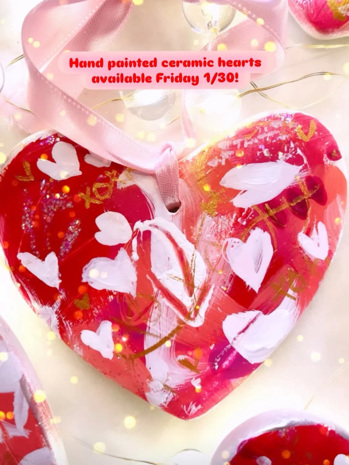 🩷Coming this Friday 1/30 with free shipping!!! #melissagreshamfineart #valentines #shopsmall #artoftheday #artforyourhome