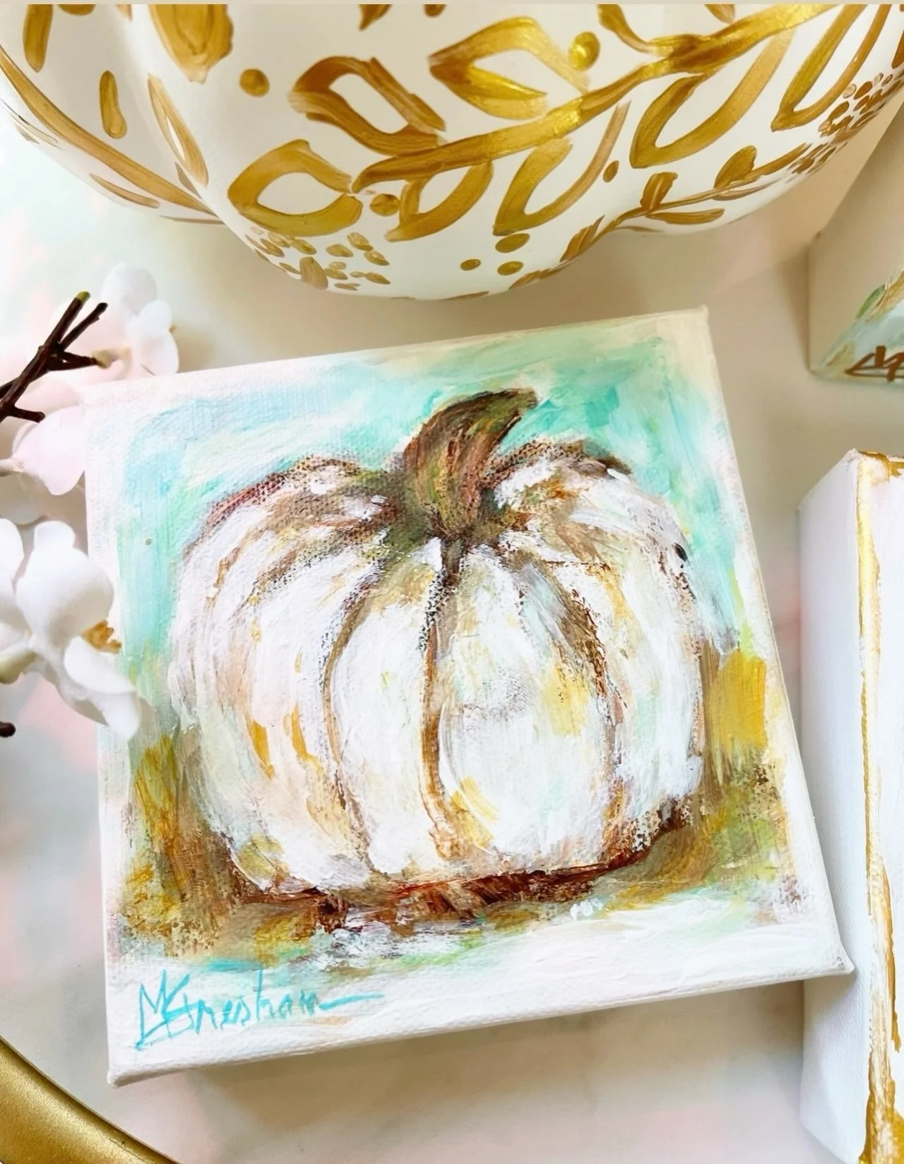 🍁Happy Fall Y&rsquo;all🍁 Shop my pumpkin sale now available in my Fall Shop with free shipping!#shopsmall #yeahthatgreenville #artoftheday #artforyourhome #falldecor