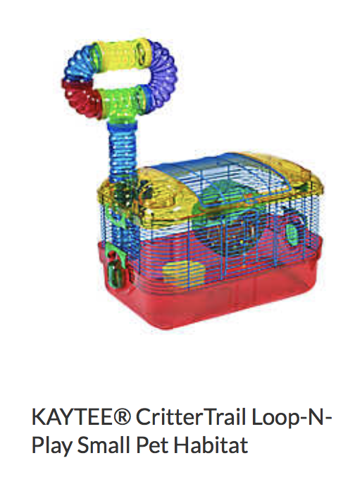 Kaytee Critter Trail Loop-N-Play Small Pet Habitat - Not appropriate size wise for rats. Cannot be used as a carrier.