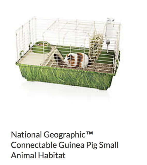 National Geographic Connectable Guinea Pig Small Animal Habitat - Not appropriate size wise for rats. Fine as a carrier, but not for baby rats. Bar spacing is too large.