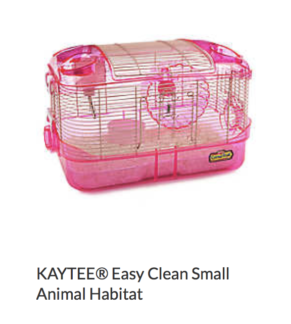 Kaytee Easy Clean Small Animal Habitat - Not appropriate size wise for rats. Fine as a carrier if wheel is removed.