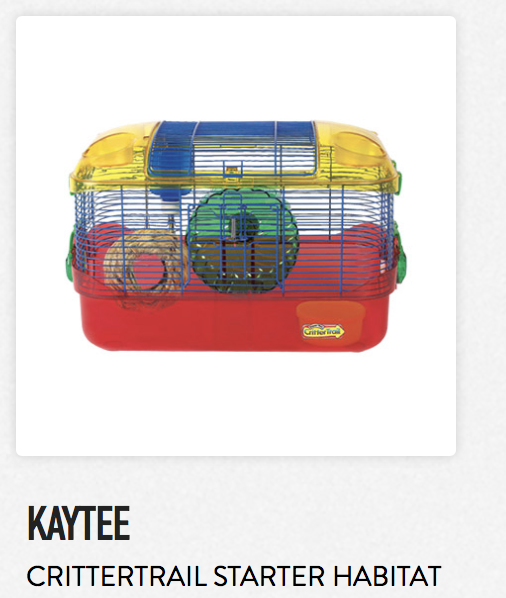 Kaytee Crittertrail Starter Habitat - Not appropriate size wise for rats. Fine as a carrier if wheel is removed.