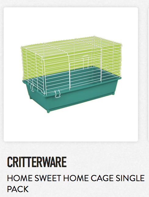 Critterware Home Sweet Home Cage Single Pack - Not appropriate size wise for rats. Fine as a carrier.