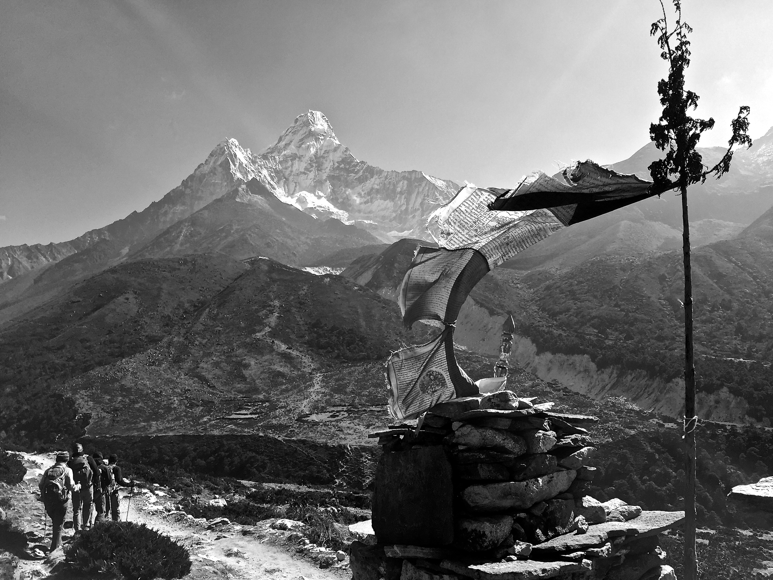 Ama Dablam hovers over Dengbouche, Nepal