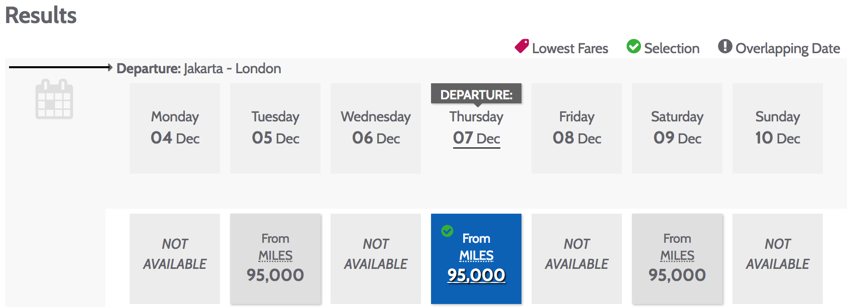  First class awards on Garuda Indonesia usually cost 180,000 Garuda Miles (or Citi ThankYou Points) for a flight between London (LHR) and Jakarta (CGK), but the promo rate is 95,000 miles. 