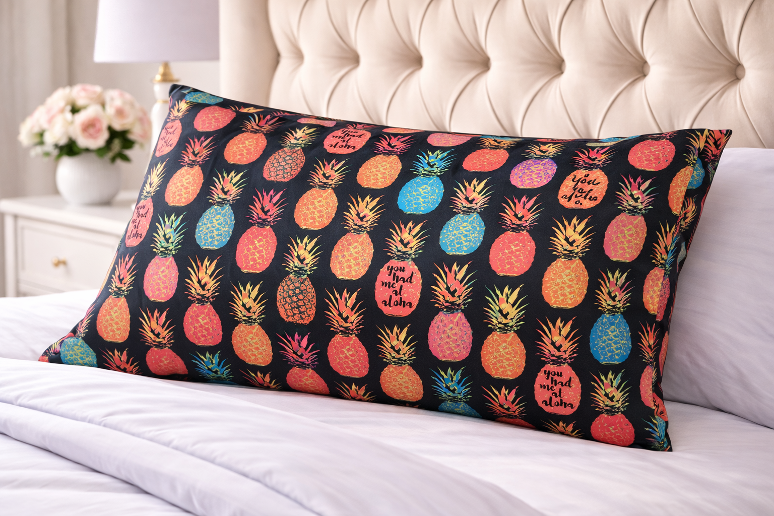 "You Had Me At Aloha🍍" Silky Satin Pillowcase