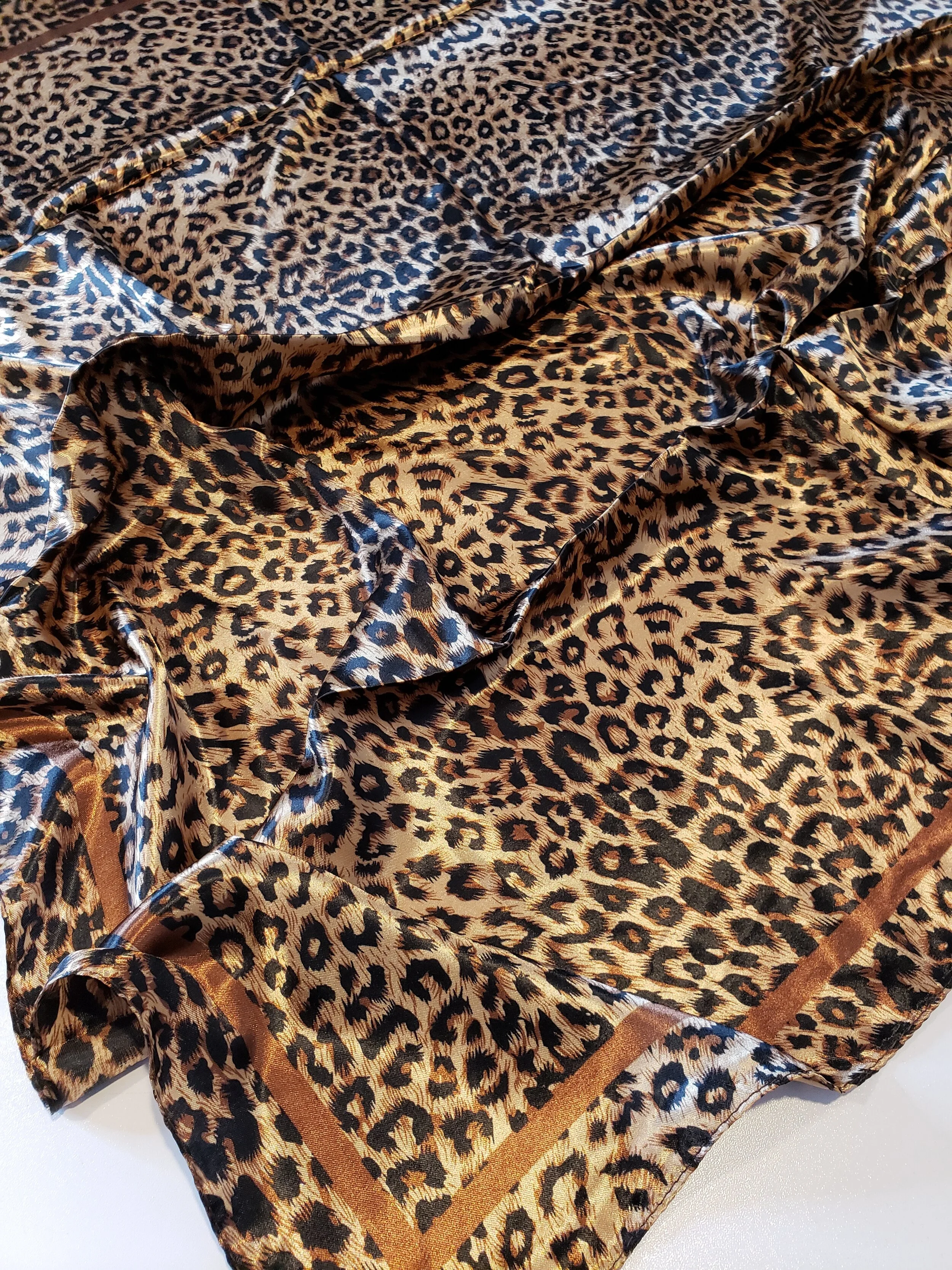 Cheetah Silky Satin Scarf