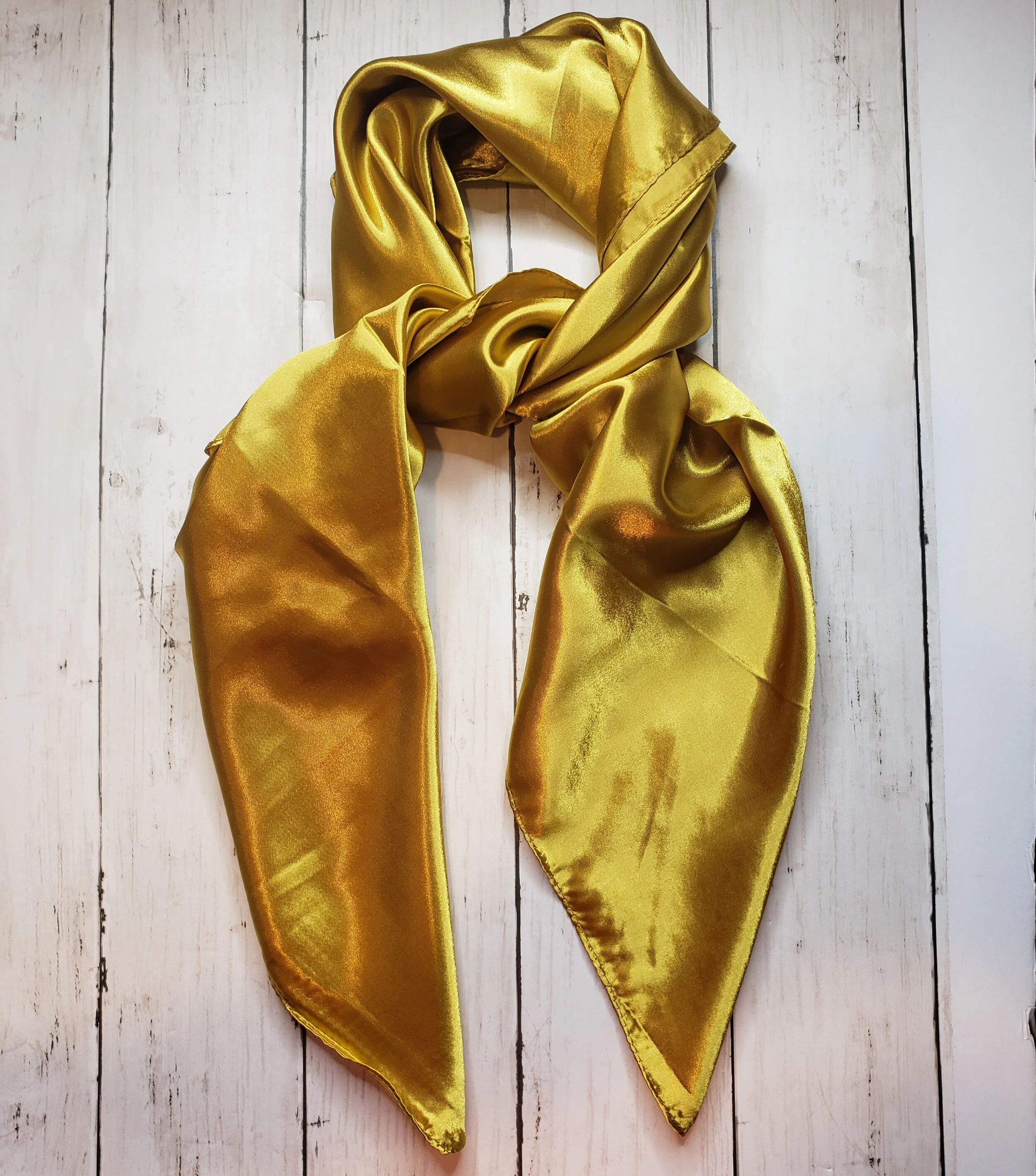 Gold Satin Scarf