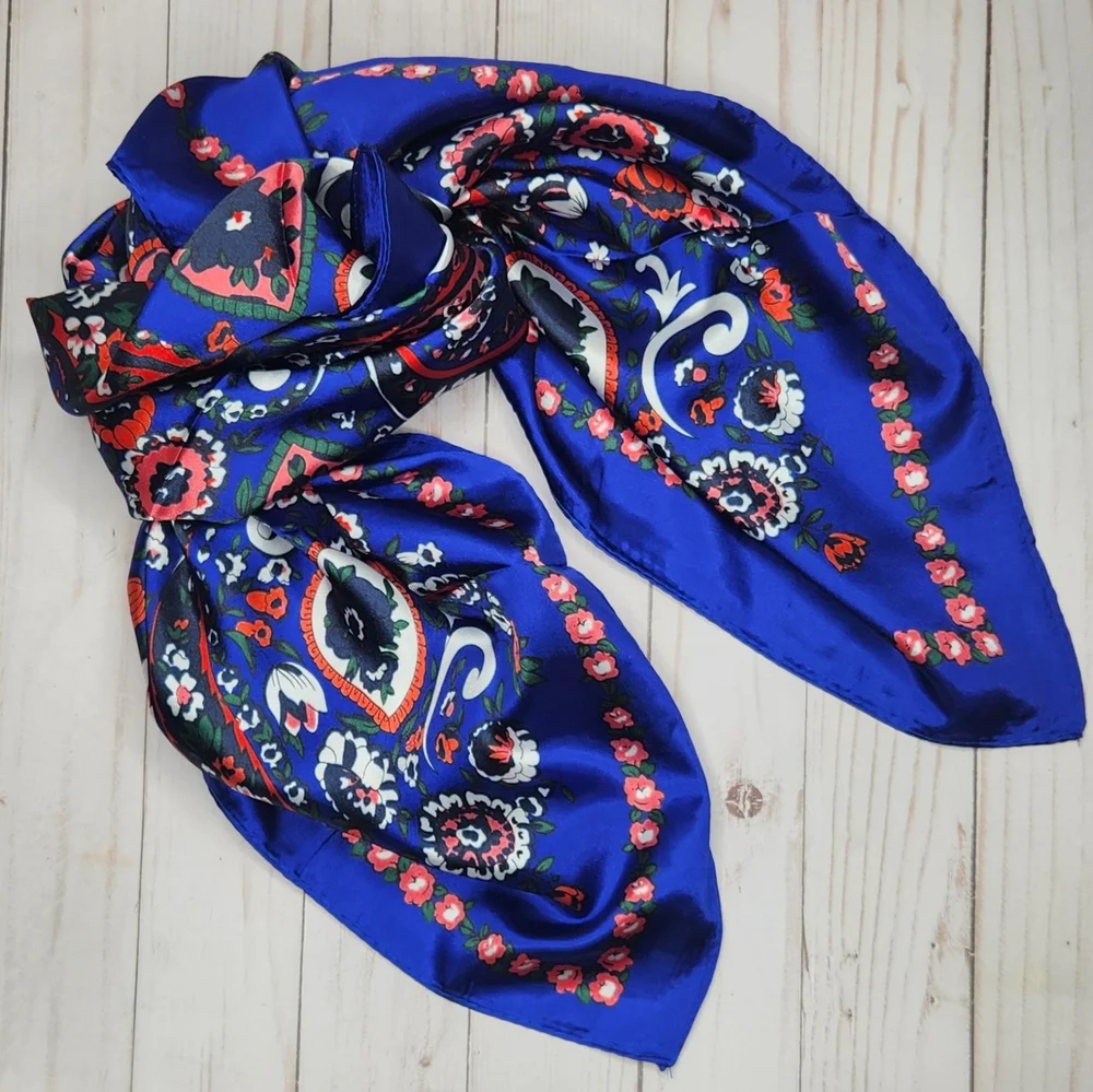 Silky Satin Scarf for Hair Styling and Preventing Hair Damage