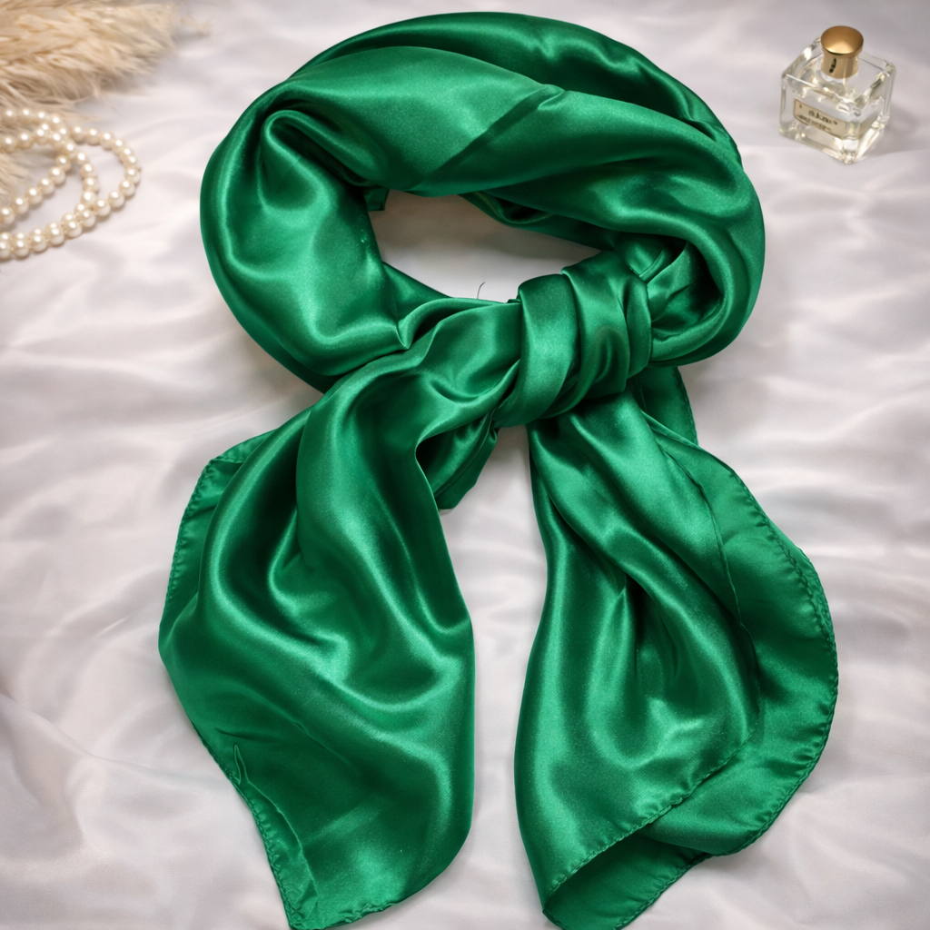 Kelly Green Silky Satin Scarf (IP).png