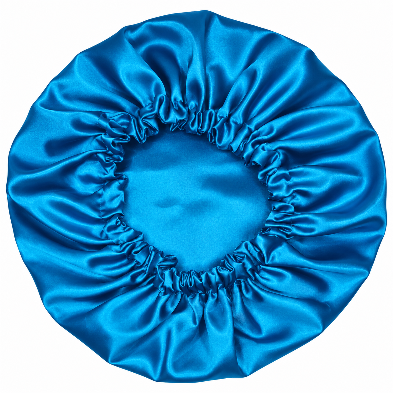 "Dark Teal" Silky Satin Bonnet (IP) - Medium Size