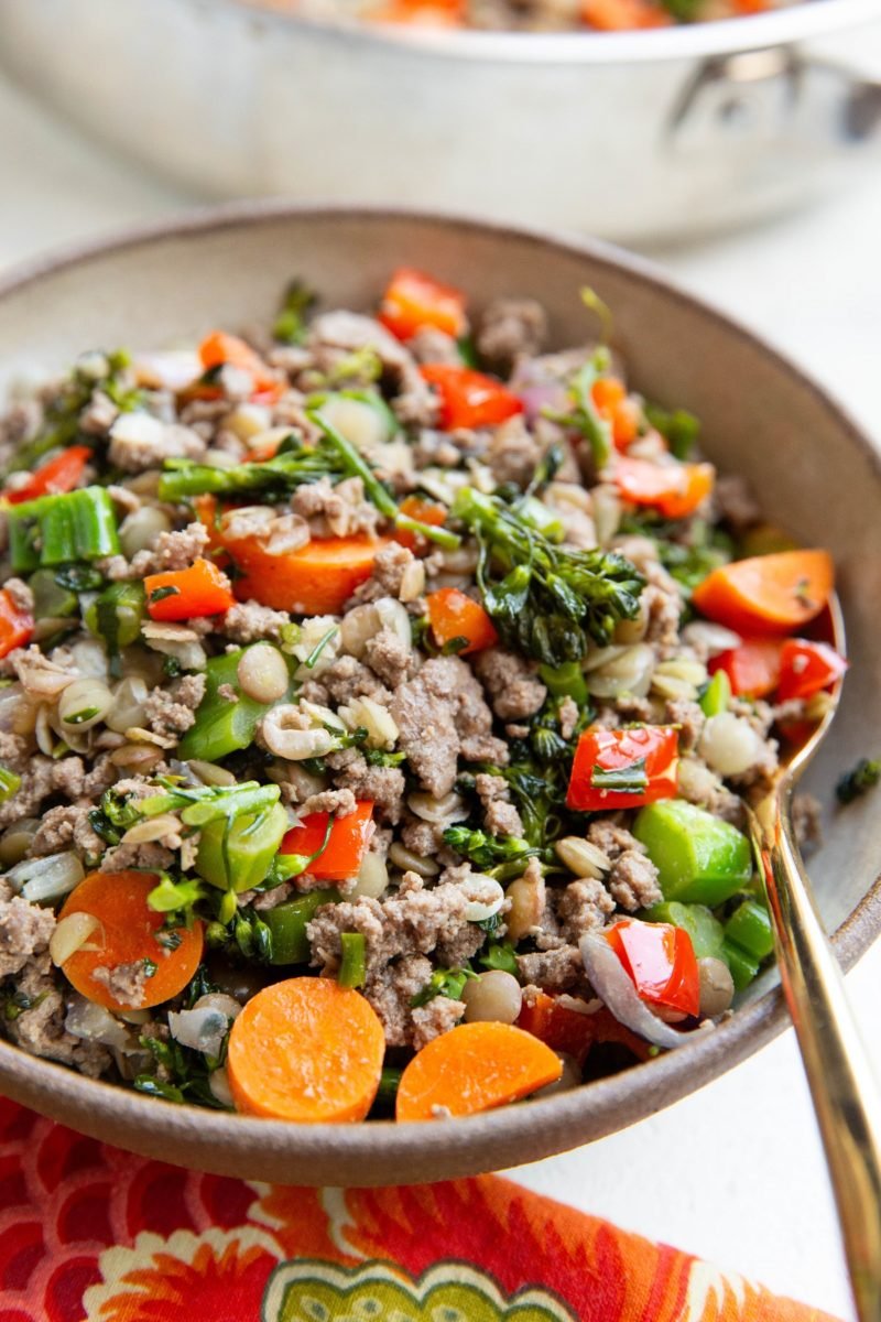 Beef &amp; Lentil Skillet