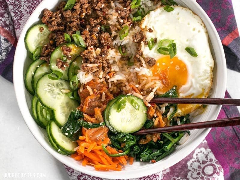 Ground Beef Bibimbap 