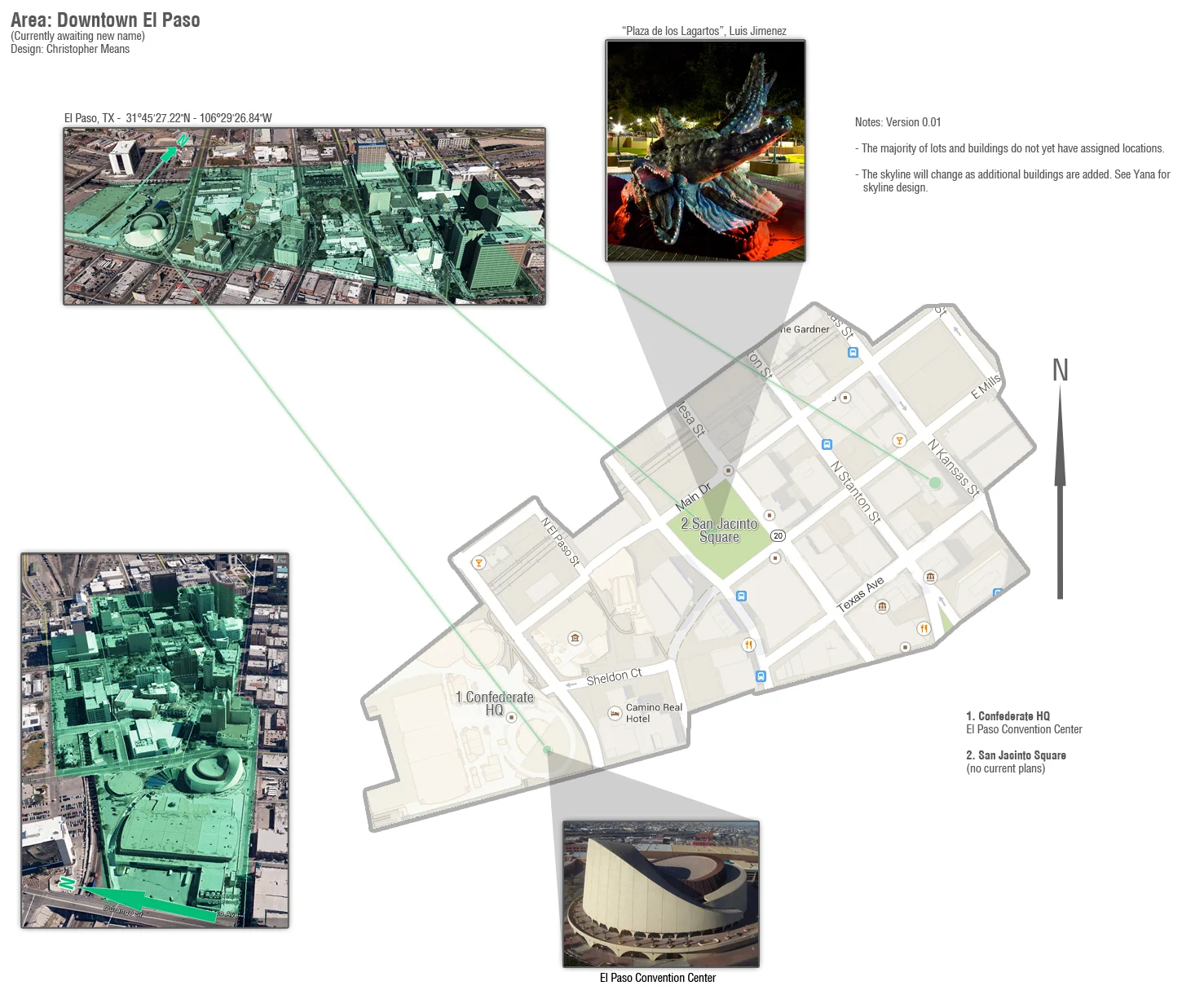 Early concept work on the Graveyard area design